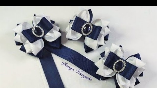 'DIY / Fashion simple ribbon bows / School set / Brooch Tie / For School'