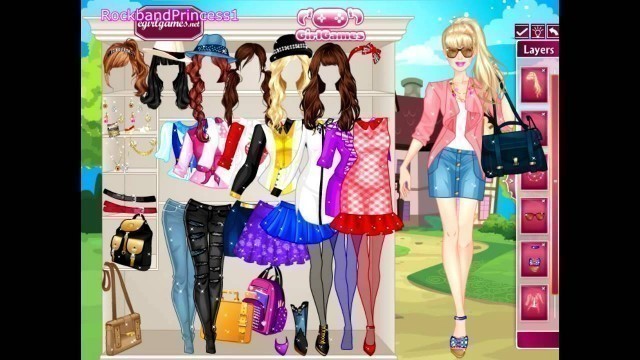 'Barbie Games For Girls To Play! Barbie College Princess Dress Up Game'