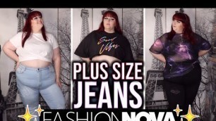 '✨ TRYING FASHION NOVA JEANS IN PLUS SIZING! ✨ | Fashion Nova Plus Size Clothing Haul #19 (Size 3X)'