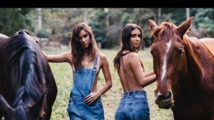 'Elisha & Renee Herbert | Hot Denim Fashion | TOP Lingerie Twins Models'