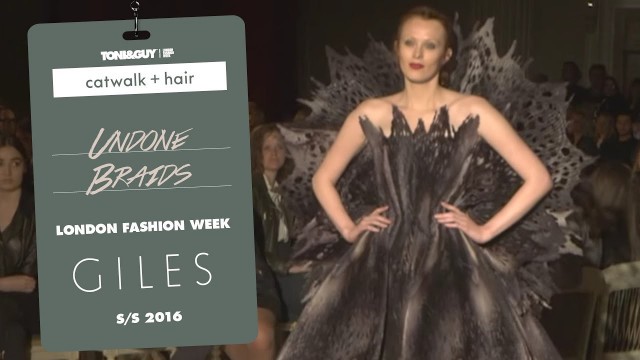 'Catwalk hair: undone braids at Giles for London Fashion Week SS16'