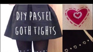 '♡ ♥ DIY pastel goth tights ♥ ♡'