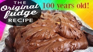 'The Original Old-Fashioned Fudge Recipe! Quick & Easy to make Best Holiday Gift Ideas Homemade Candy'