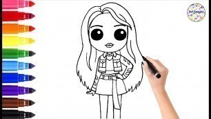 'How to draw a Rainbow High Fashion Doll | Skyler Doll | Easy Drawings'