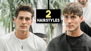 'Mens Haircut - 2 Fall Hairstyles | Textured Fringe & Messy Quiff | BluMaan 2018'