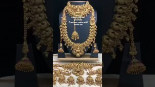 'Bridal sets jewelery | bridal set for rental in Coimbatore | Ganga fashion jewellery | bridal makeup'