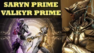 'Get Saryn Prime Valkyr Prime Now! Prime Resurgence Warframe Event'