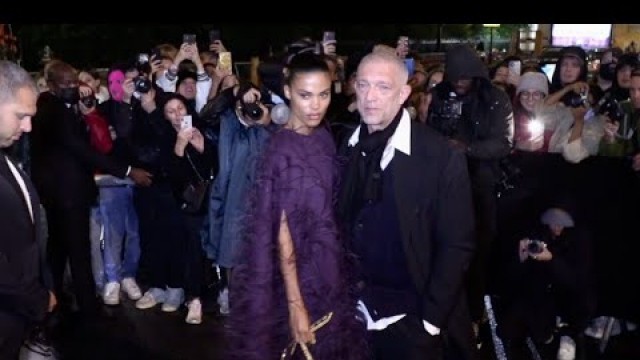 'Vincent Cassel, Tina Kunakey and more at the Valentino Fashion show during the Fashion Week in Paris'