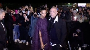 'Vincent Cassel, Tina Kunakey and more at the Valentino Fashion show during the Fashion Week in Paris'