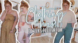 'First Clothing Haul After Pregnancy - Runway Scout Try On | 3 Weeks Postpartum'