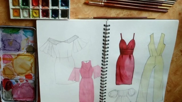 'Let\'s Paint Something  |  Flat Fashion illustration # watercolor #illustration #fashion'