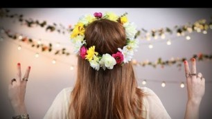 'DIY Fashion | Beautiful Floral Crown For Music Festivals | Designer DIY'