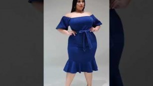 'Plus Size Fashionable Blue Dress | Hot Models |Fashion Q |#Shorts'