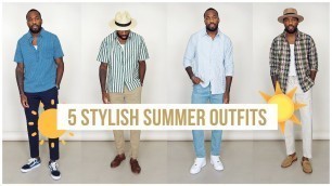 '5 Stylish Summer Outfits | Linen & Lightweight Outfits | Men\'s Fashion'