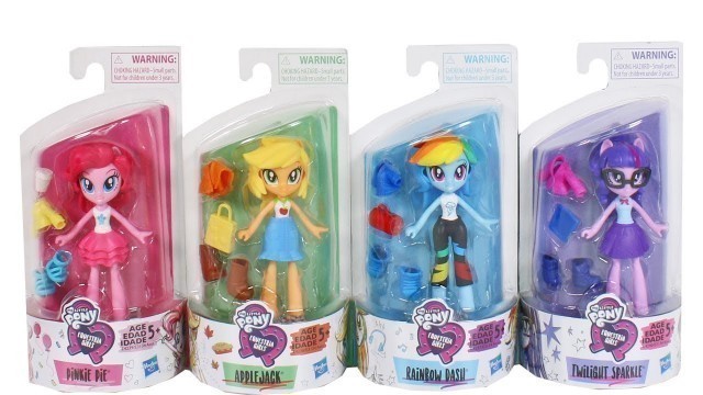 'My Little Pony Equestria Girls Fashion Squad Mini Dolls Unboxing Toy Review'