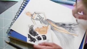 'J.Lo@MetGala. My Fashion Illustration With Watercolor'