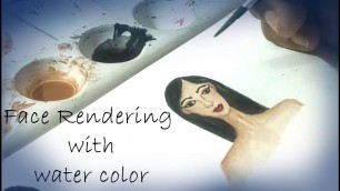 'How to color face with watercolor | Face rendering with watercolor | Fashion illustration.'
