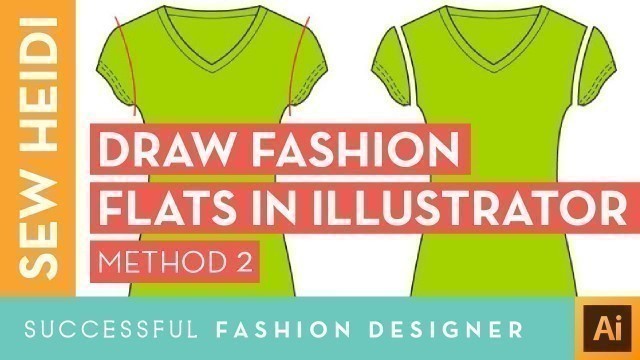 'Drawing Fashion Flats in Adobe Illustrator Method #2: Pathfinder Divide'