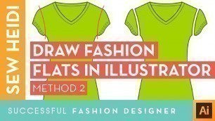 'Drawing Fashion Flats in Adobe Illustrator Method #2: Pathfinder Divide'