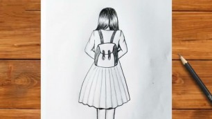 'pencil shading drawing of girls || doll drawing drawing || barbie drawing || circle drawing girl ||'