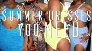 '9 SUMMER DRESSES YOU NEED | MY INSTAGRAM LOOKBOOK Ft. FashionNova & PLT\'s Summer SALE 2021'