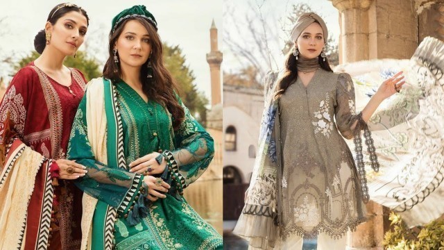 'MARIA.B. Lawn |Ayeza khan | Gulsim Ali | Pakistan & turkey | 2021 | Maria B Summer Collection 2021'