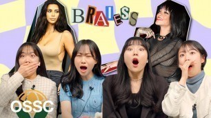 'Korean Girls React To Western\'s Braless Fashion | 