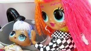 'Мультик Куклы ЛОЛ в салоне красоты 2 серия OMG LOL Surprise Fashion Dolls Неоновая Neonlicious'