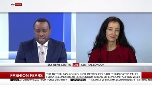 'Tamara Cincik live on Sky News about Brexit and the Fashion Industry'
