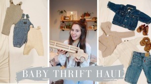 'BABY THRIFT HAUL | gender neutral clothes+wooden toys'