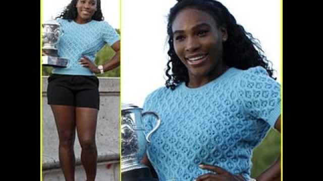 'Serena Williams Celebrates French Open win in at Eiffel Tower'