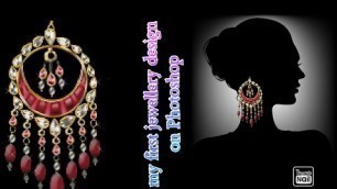 'how to design jewellery in Photoshop tutorial/earring illustration/digital art /fashion trend /viral'