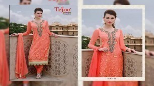 'Karachi works Georgette Suits Eid Collection 2016 | latest fashion in pakistan winter collection'