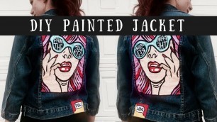 'DIY Painted Jacket Pop Art / Fashion DIY / How to Make a Painted Jacket'