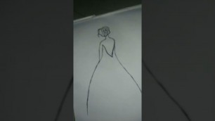 'Glitter dress tutorial l Easy drawings l ❤❤'