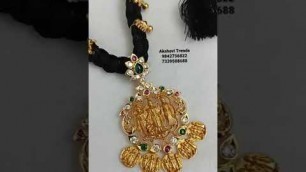 'Black thread jewellery with ramparivar neckpiece trendy and classy-  7339588688 Akshavi Trends'