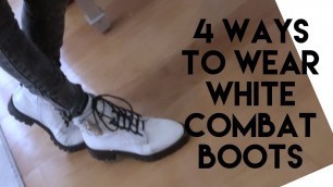 '4 Ways to Wear White Combat Boots'