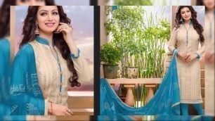 'Latest Salwar Kameez Chanderi Suits Collection 2016~latest fashion in pakistan winter collection'