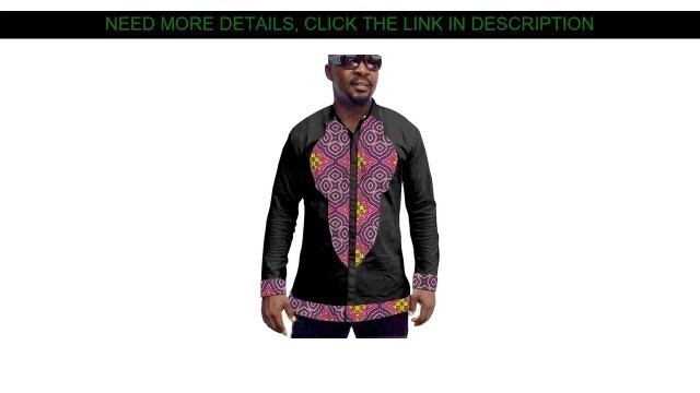⚡️ Best Product African men's shirts black African clothes patchwork shirt wedding outfits man dash