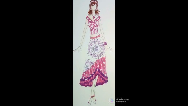 'creative fashion illustration part2 #drawings of dreamy dresses #shorts'