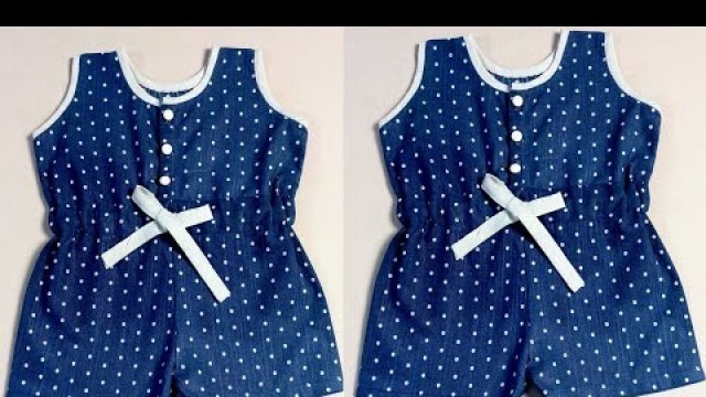 'Baby Jumpsuit/dangree dress cutting and stitching /DIY tutorial/Fashion Updates'