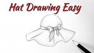 'How to draw a beautiful girl hat/cap easy step by step Hat drawing  simple tutorial for beginners'