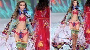 'Gigi Hadid wardrobe malfunction at Victoria’s Secret Fashion Show 2016'