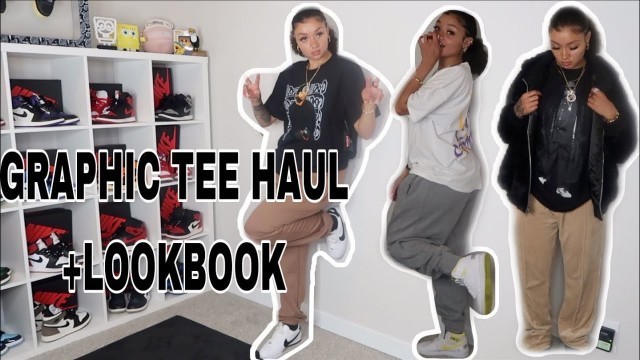 'THE BEST GRAPHIC TEES FROM FASHION NOVA ** haul + lookbook'