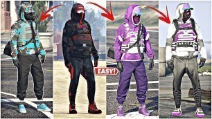 '4 Easy ASF* GTA 5 Online RNG/Tryhard Outfits Using Clothing Glitches! (HOODIES) *Not Modded Outfits!'