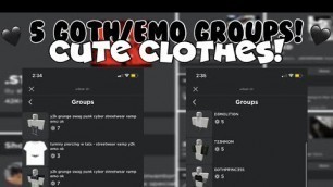 '( roblox ) goth/emo/grunge clothing groups 