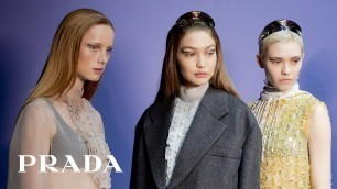 'Backstage at Prada Fall/Winter 2020 Womenswear Show'