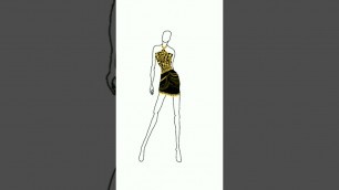 'fashion illustration|fashion sketch#viralshorts #trending #fashionillustration #fashionblogger #draw'