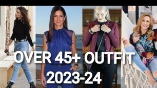 'How to wear Over 40 Outfits 2023-24|Women over 40+|Fashion wear..'
