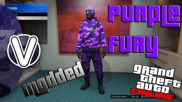 'GTA 5 Online | How To Create The Purple Fury Tryhard Outfit (GTA 5 Online Modded Outfits)'